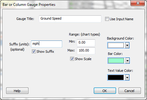 ai builder gauges properties dialog