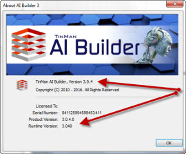 TinMan Systems About Box AI Builder 3.0